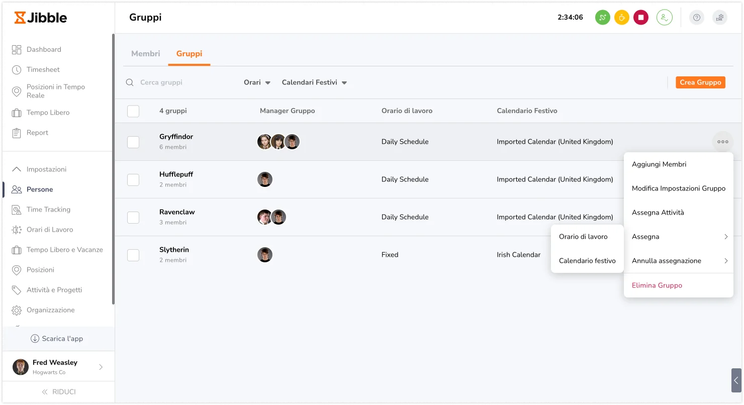 Assigning groups